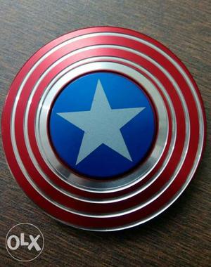 Brand new Captain America fidget spinner spinning