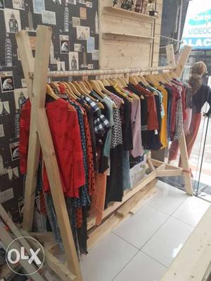 Dress & top wooden hanging stand new design