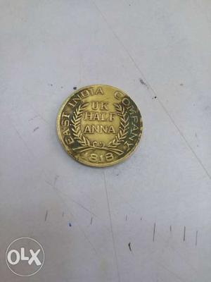 East India Company uk 1/2 Anna Coin
