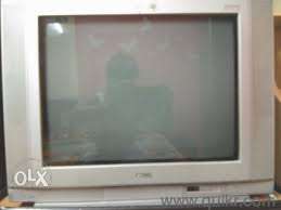 Gray Widescreen CRT Television
