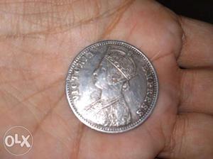 Round Silver-colored Empress Coin