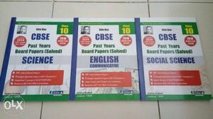 Three CBSE Past Years Board Papers Solved Books