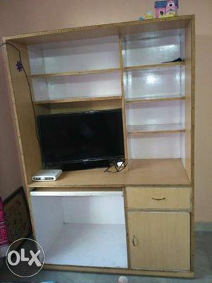 Wardrobe with computer stand and book self