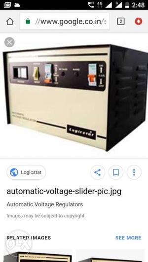 White And Black Automatic Voltage Slider Screenshot