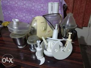White line food processor in working order with