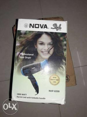 Black And Blue Nova Style Professional Hair Dryer Box