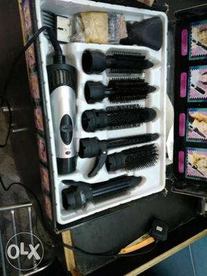 Black And Gray Hair Curler Set