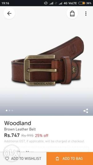 Brown Woodland Leather Belt