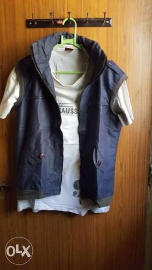 Denim Jacket with Hood size M or L