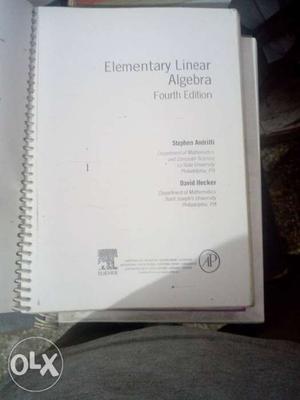 Elementary Linear Algebra Fourth Edition Book