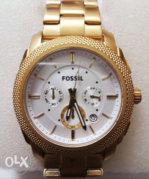 Fossil gold chronograph for men