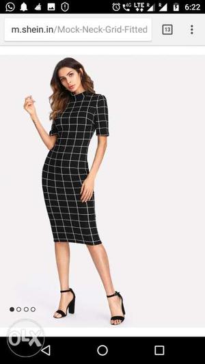 Fresh piece, Grid Dress from SHEIN