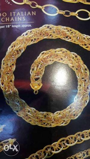 Gold-colored Italian Chain Necklace Box