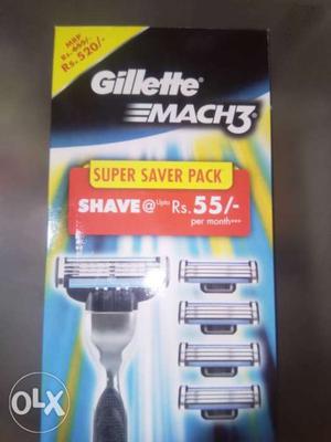Gray And Black Gillette Mach 3 Shaver Box