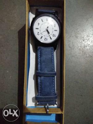 JACK KLEIN Original Watch With Black Leather Strap In Box