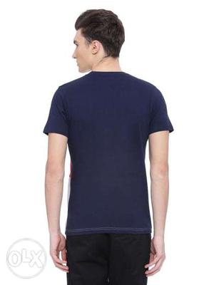Men's Blue T-shirt And Black Bottoms