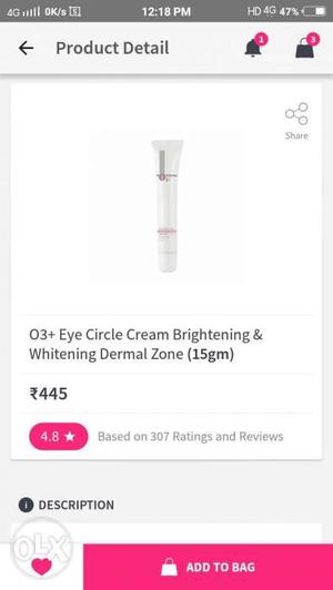 O3+ Professional EYE CIRCLE CREAM.. Best cream to