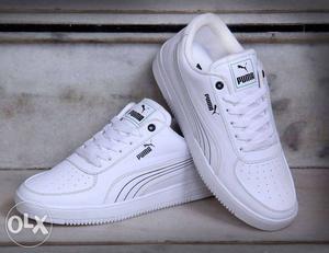 Pair Of White PUMA Low-top Sneakers