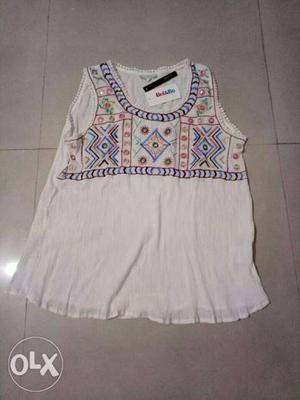 Pink And White Tribal Tank Top