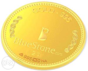Pure 24k gold coin of 2 gram with hallmark