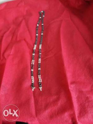 Red And Silver Beaded Necklace