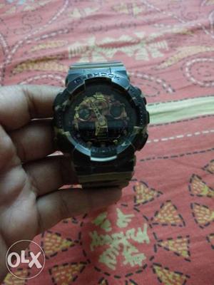 Round Black Casio G-Shock Digital Watch