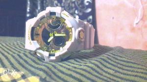 Round Gold Casio G-Shock Digital Watch