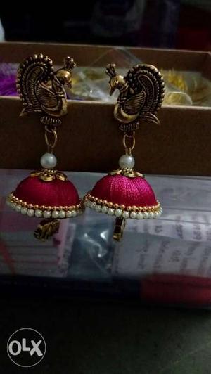 Silk thread earings,bangles, neckless