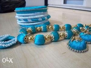 Silk thread jewels -- full set
