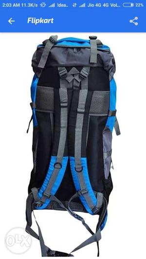 Teal And Gray Hiking Backpack