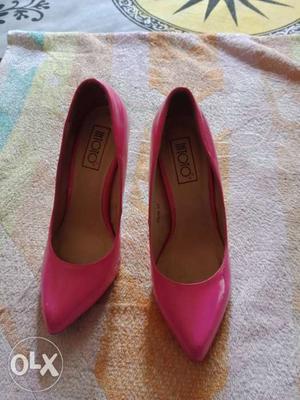 Women's Pink Patent Leather Stiletto Pumps