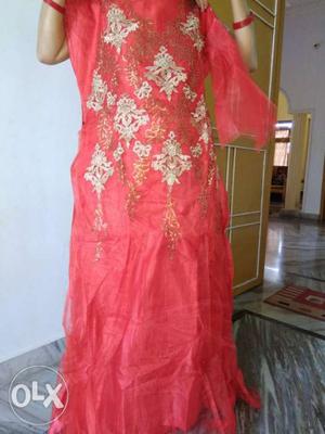 Women's Red Floral Sleeveless Dress
