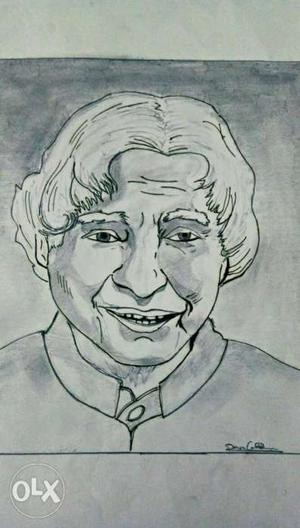 A.p.j Abdul Kalam Pencil Drawing
