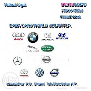 All kinds Of Car Sale Purchased Low Bugiets