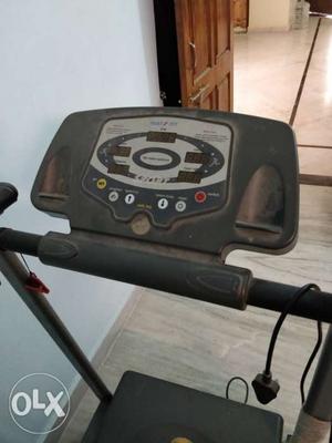 Black And Gray Treadmill Control Panel