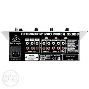 Black Behringer Pro Mixer DX626 Device