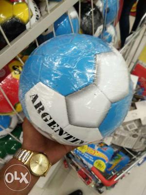 Blue And White Soccer Ball