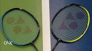 Blue Yonex Badminton Rackets Collage