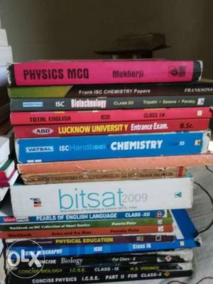 Books for medical engineering and high school.