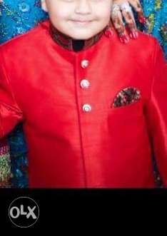 Boys Sherwani suitable for age goup 5-7 years.