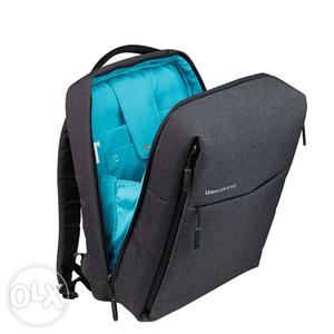 Mi City Backpack Dark Grey Black And Blue Backpack bought it