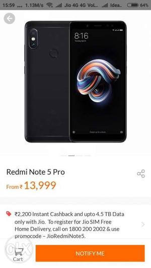 Mi note 5pro seal pack  on the way