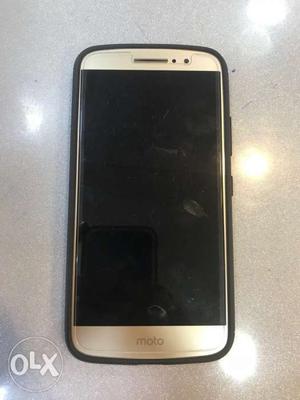 Moto M Gold colour with cover black 32gb memory