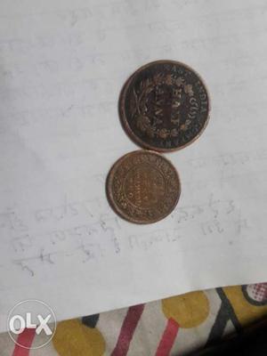 Old coins  HALF ANNA