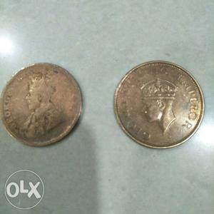 Old coins one quarter anna  that 