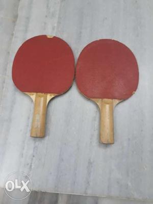 Pair Of Red Table Tennis Padles