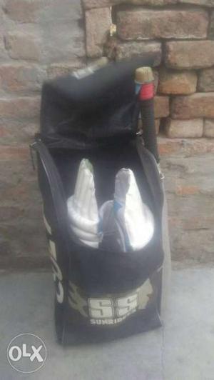 Pair Of White Batting Pads With Bag