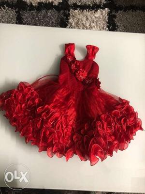 Party frock... size 24... bright red colour..