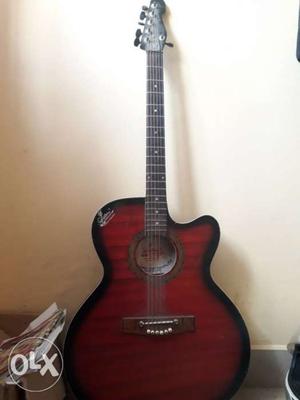Red Venetian Cutaway Acoustic Guitar Signature