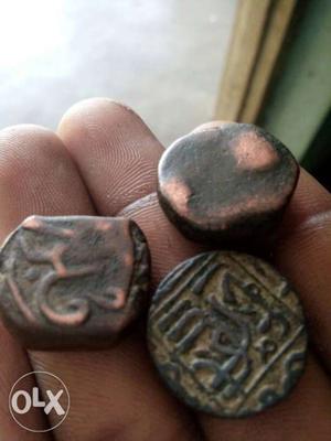 Three Black Mughal Coins
